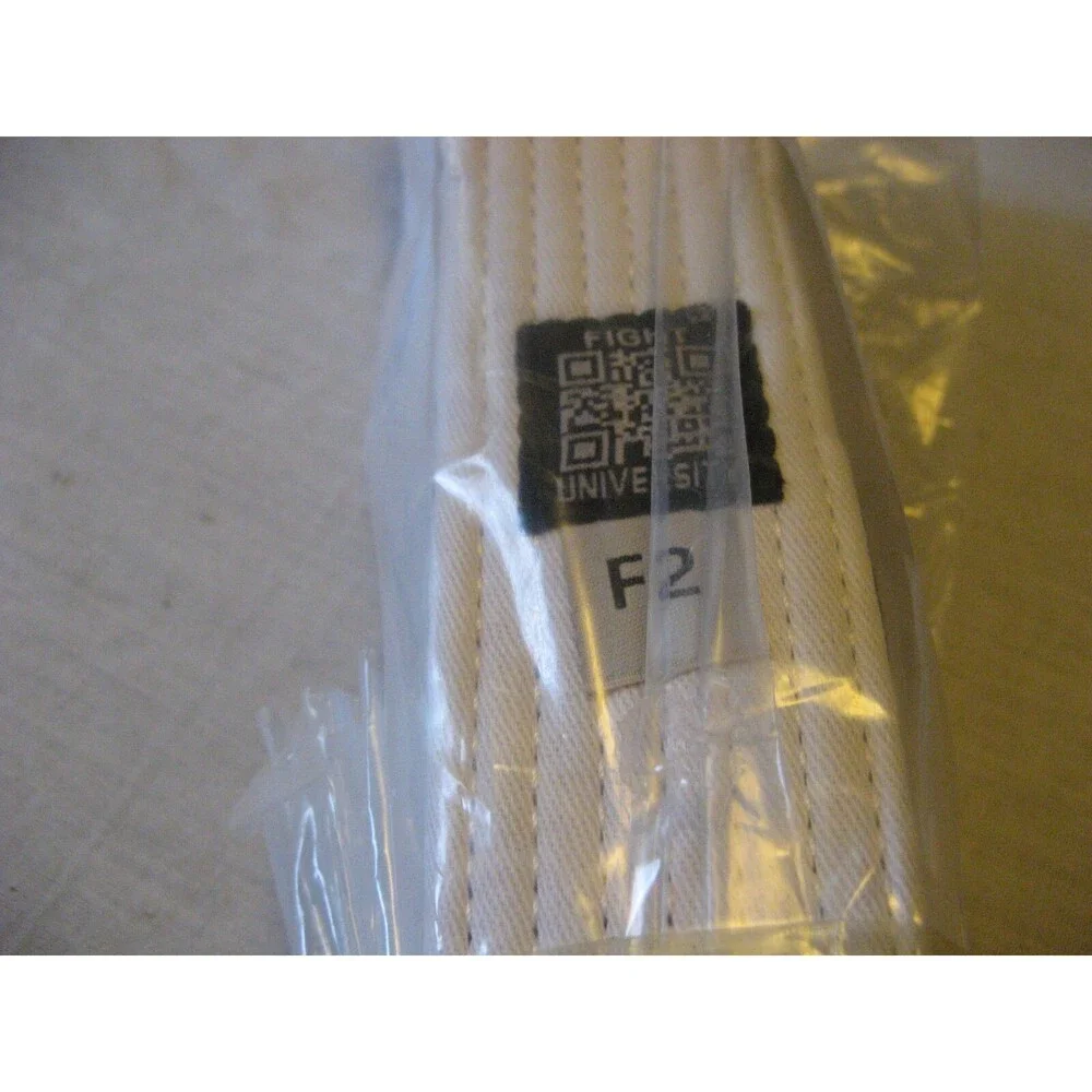 Fight University White 100% Cotton Jui-Jitsu Karate Judo Belt F2 NEW